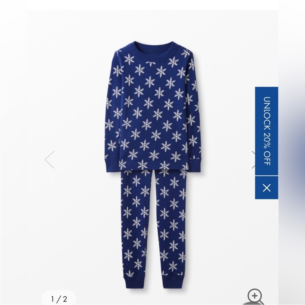 Kids Blue Snowflake Pajamas